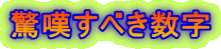 驚嘆すべき数字